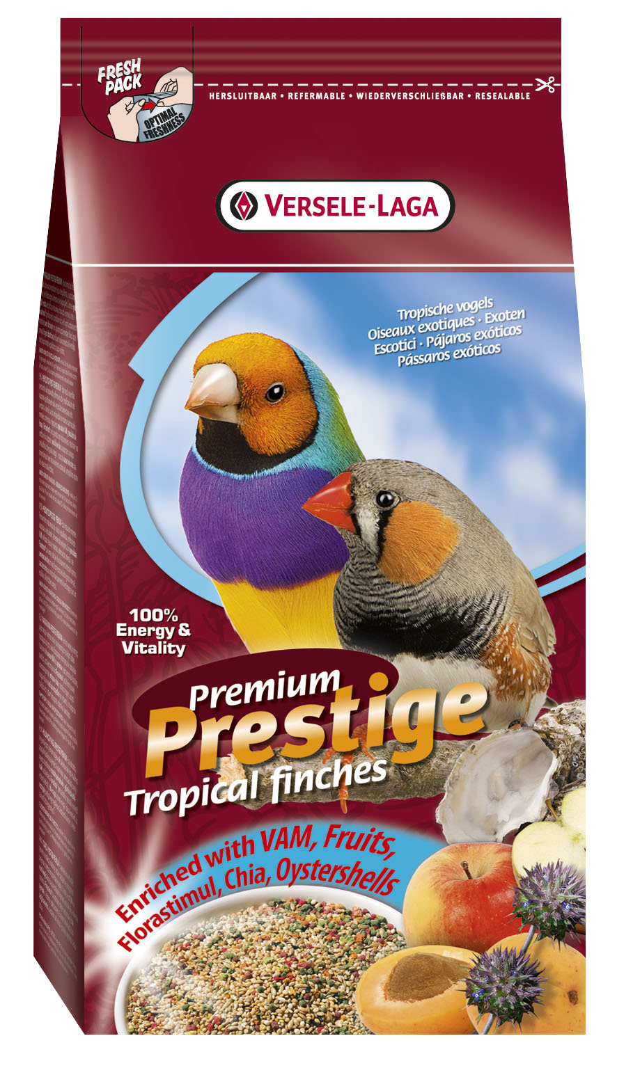 Mélange de graines pour oiseaux exotiques - Premium Food - 2,5 kg - Hamiform