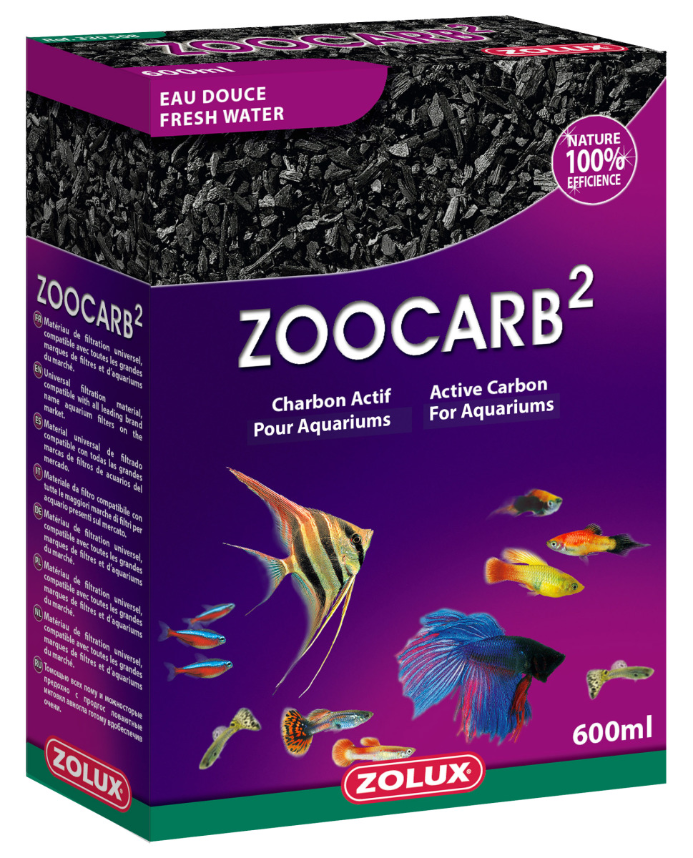 Charbon actif Zoocarb épuration de l'eau de l'aquarium 600 ml - Jardiland