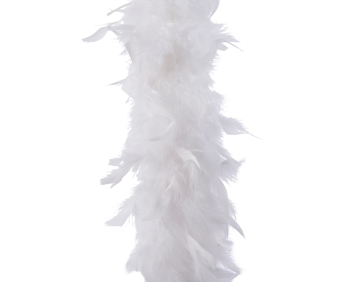 Kaemingk - Guirlande Boa de plumes blanches Ø.15 x H.184 cm - Jardiland
