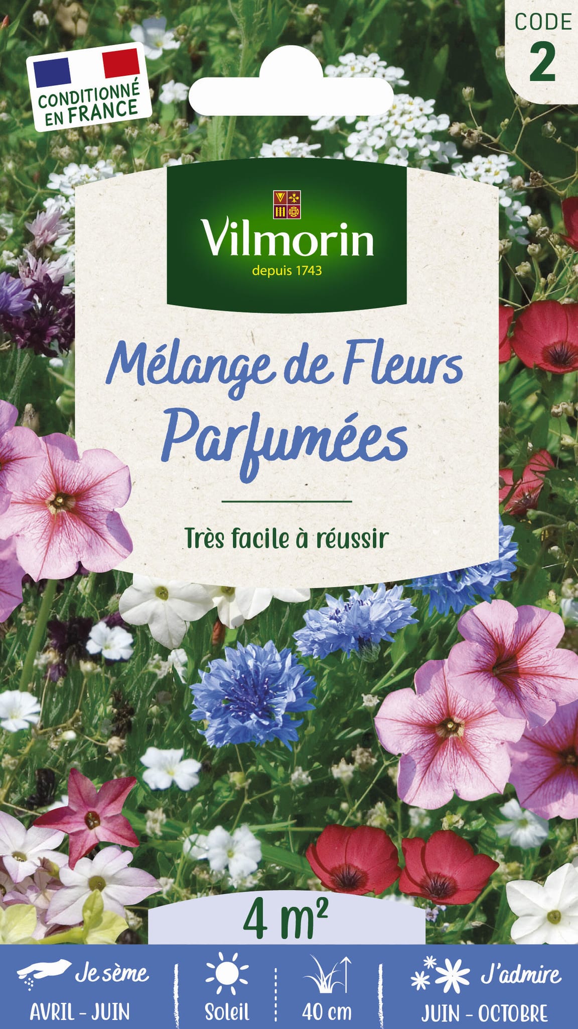 Fleurs parfumées série 2 sachet graines 3 g - Vilmorin