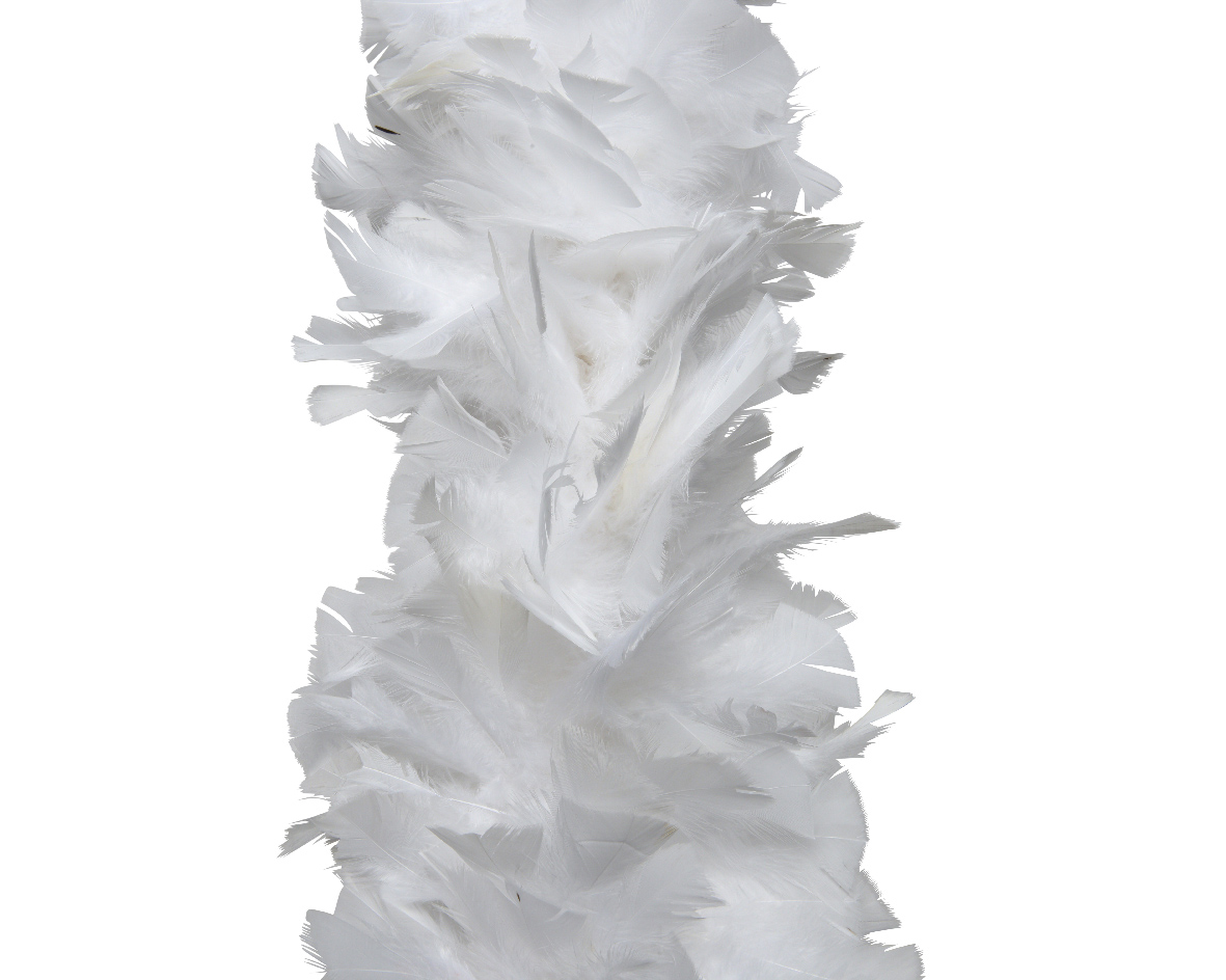 Boa de plumes - Blanc - 30 mm x 10 m - Fausse fourrure et suédine - Creavea