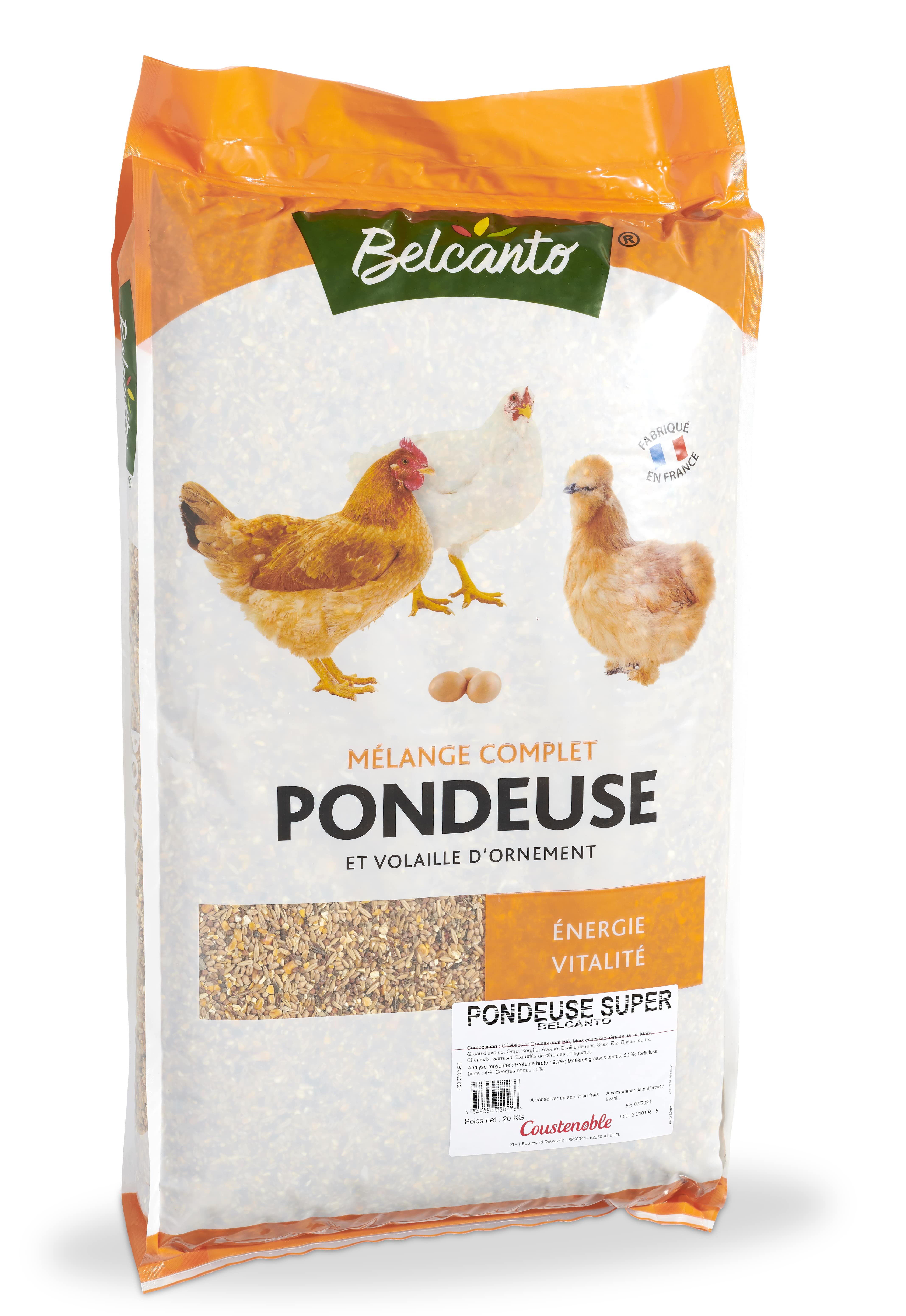 Les produits   Santé - Mélange de graines pour poules pondeuses  20 kg PLEIN CHAMP