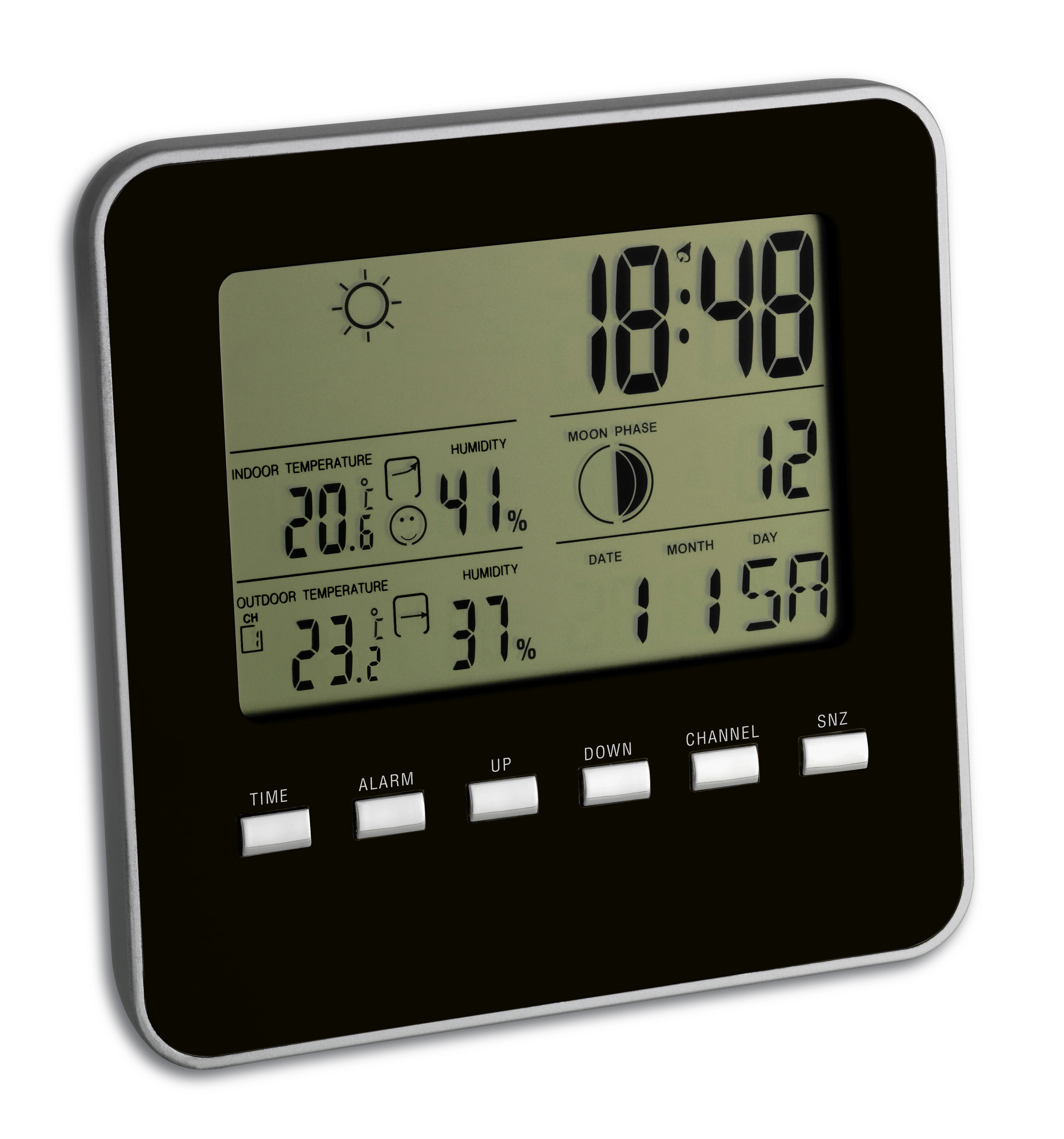 11€91 sur Otio - Thermomètre int/ext sans fil Blanc - Station météo  thermomètre pluviomètre - Achat & prix