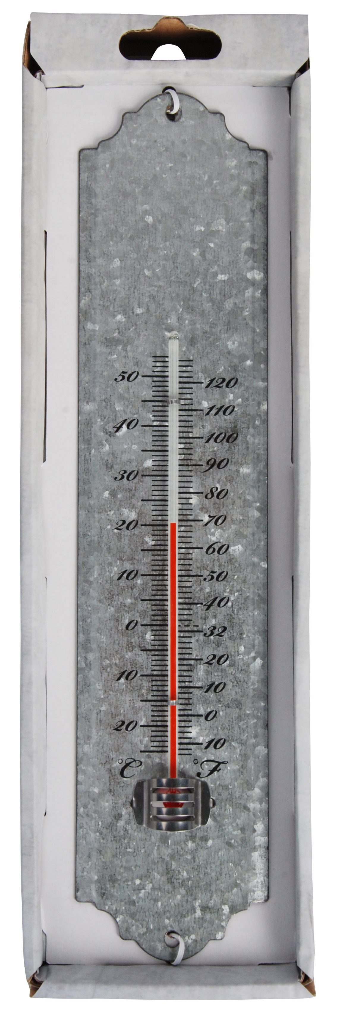 Vente grand thermomètre pas cher en Zinc - Thermomètre de Jardin original