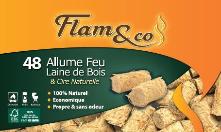 Flam Up - Allume feux laine de bois + allumette intégrée - Supermarchés  Match