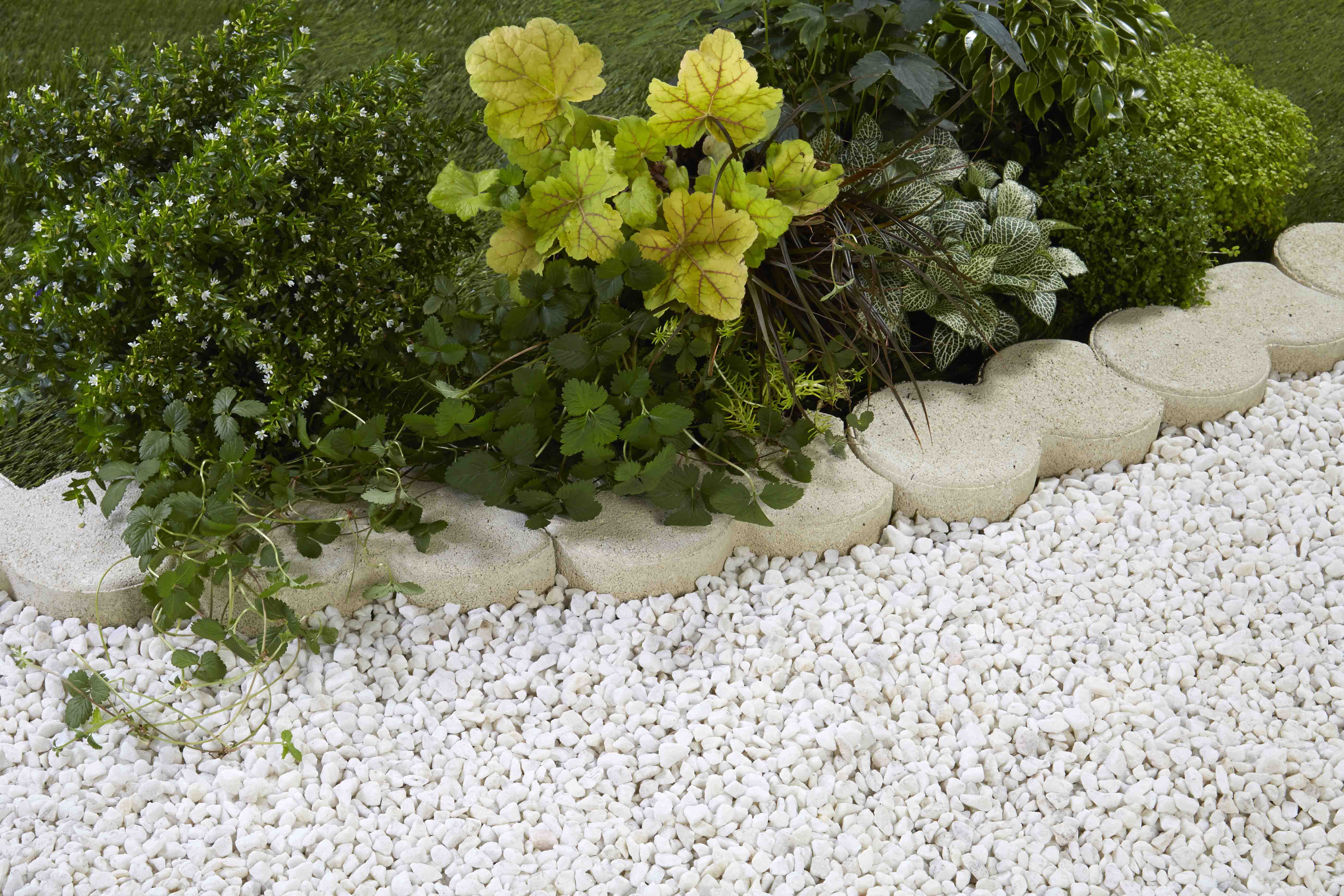 XHH 60–120 Gravier décoratif pour jardin Blanc crème,Dalle Jardin