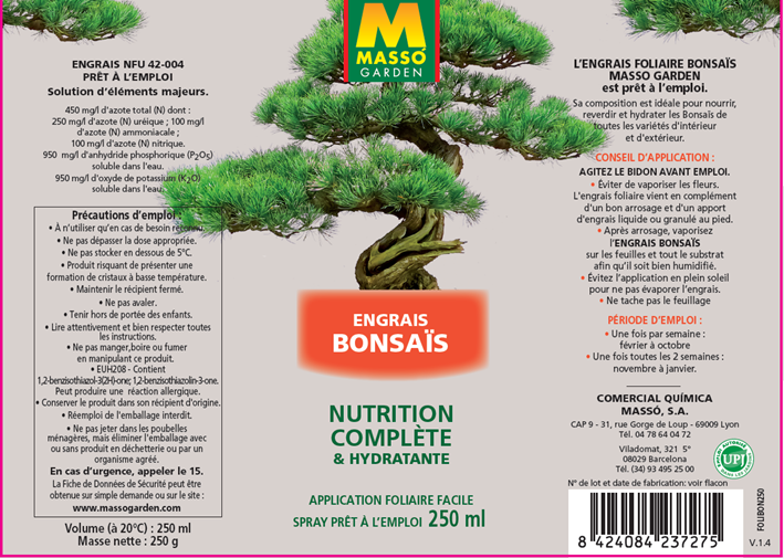 Les bases pour l'usage de l'engrais dans des bonsaïs