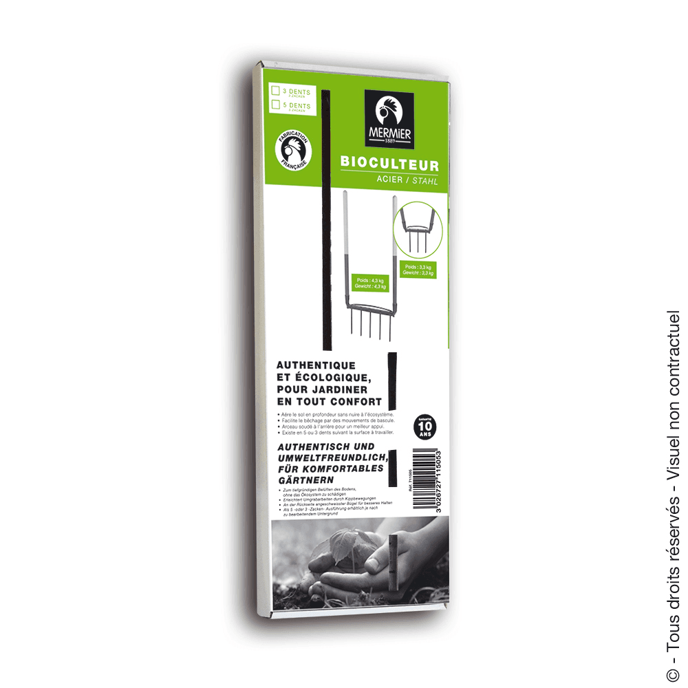Bioculteur 5 Dents Mermier - Grelinette, Aération Sol Sans Labour