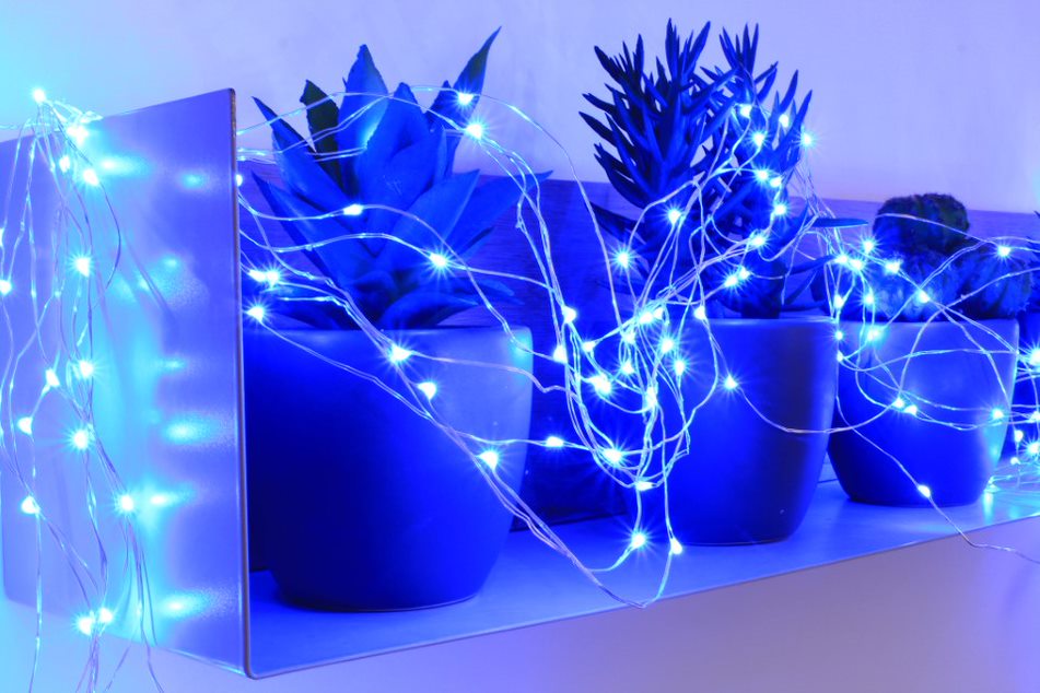 Éclairage de Noël lumineuse LED scintillante bleue 16 mètres  intérieur/extérieur - 750