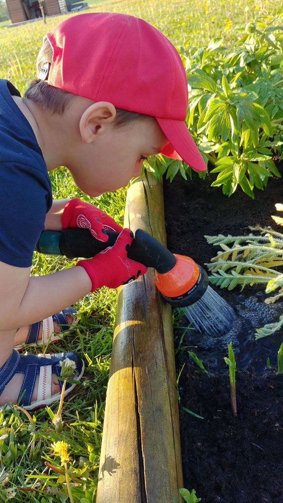 Gants de jardinage et loisirs enfant rouge Anabel-ROSTAING 3-4 ans