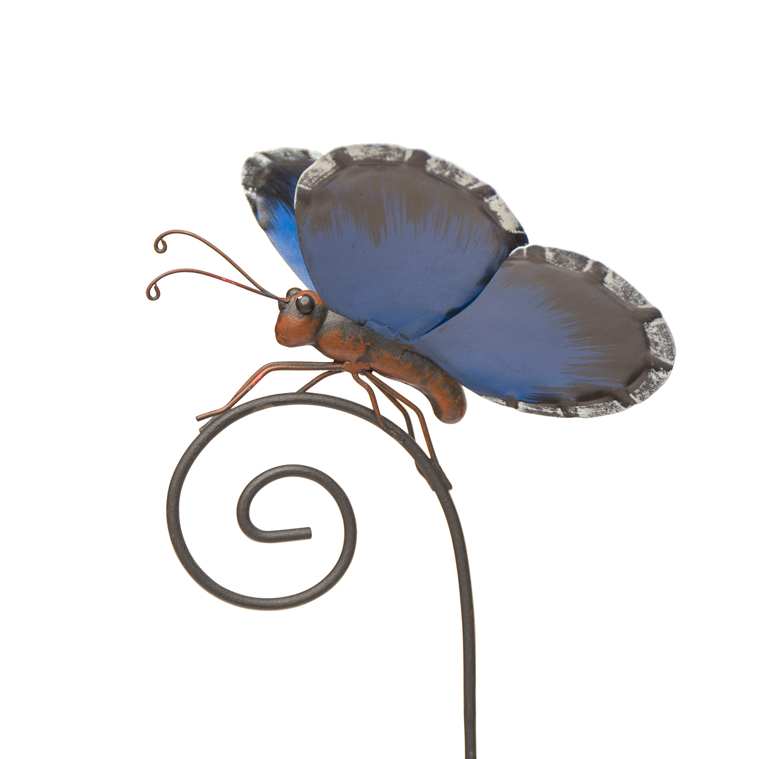 Garden ID - Tuteur métal papillon bleu L.14 x l.18 x H.98 cm - Jardiland
