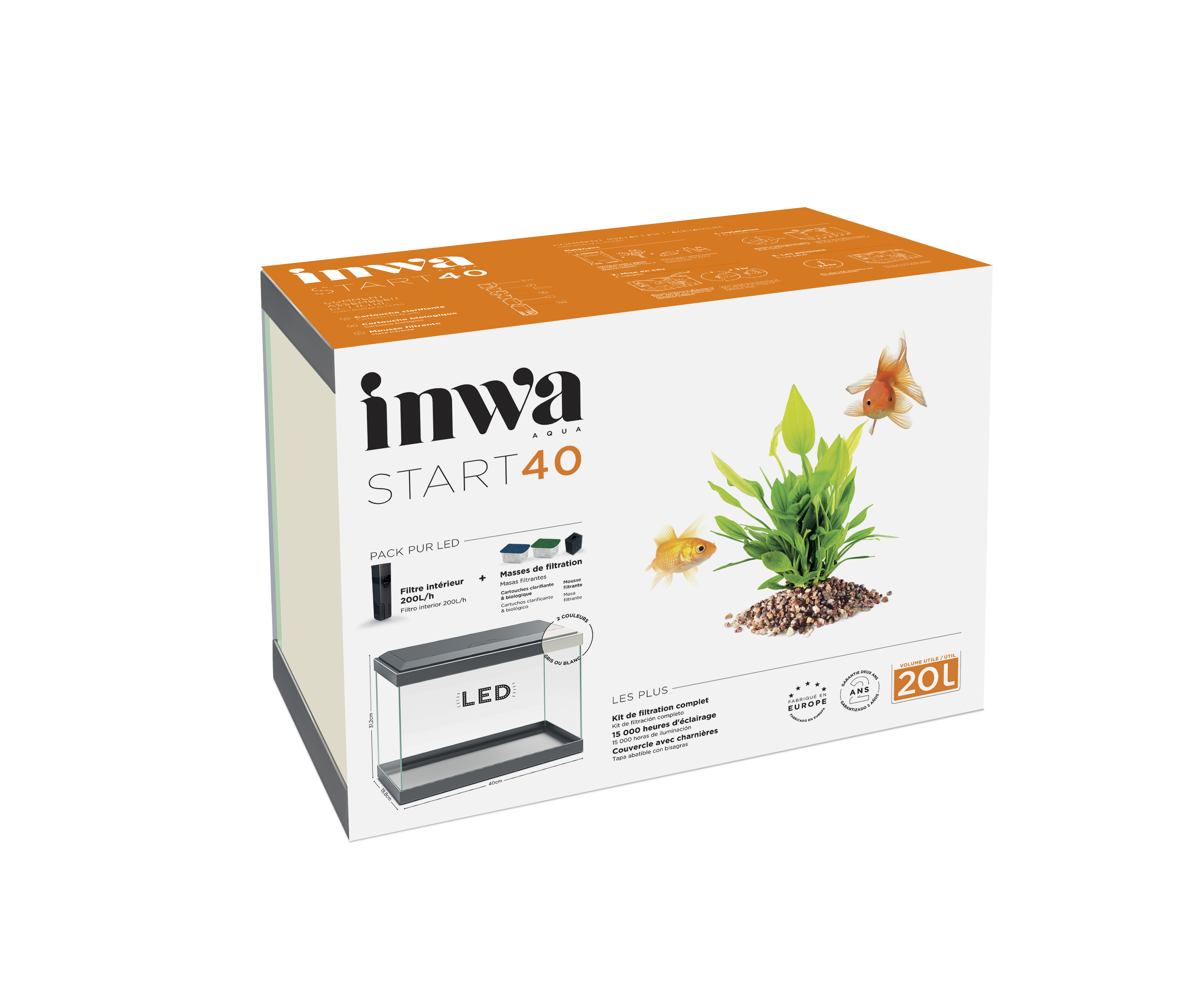 Inwa - Filtre intérieur pour aquarium Pur 1000 - Jardiland