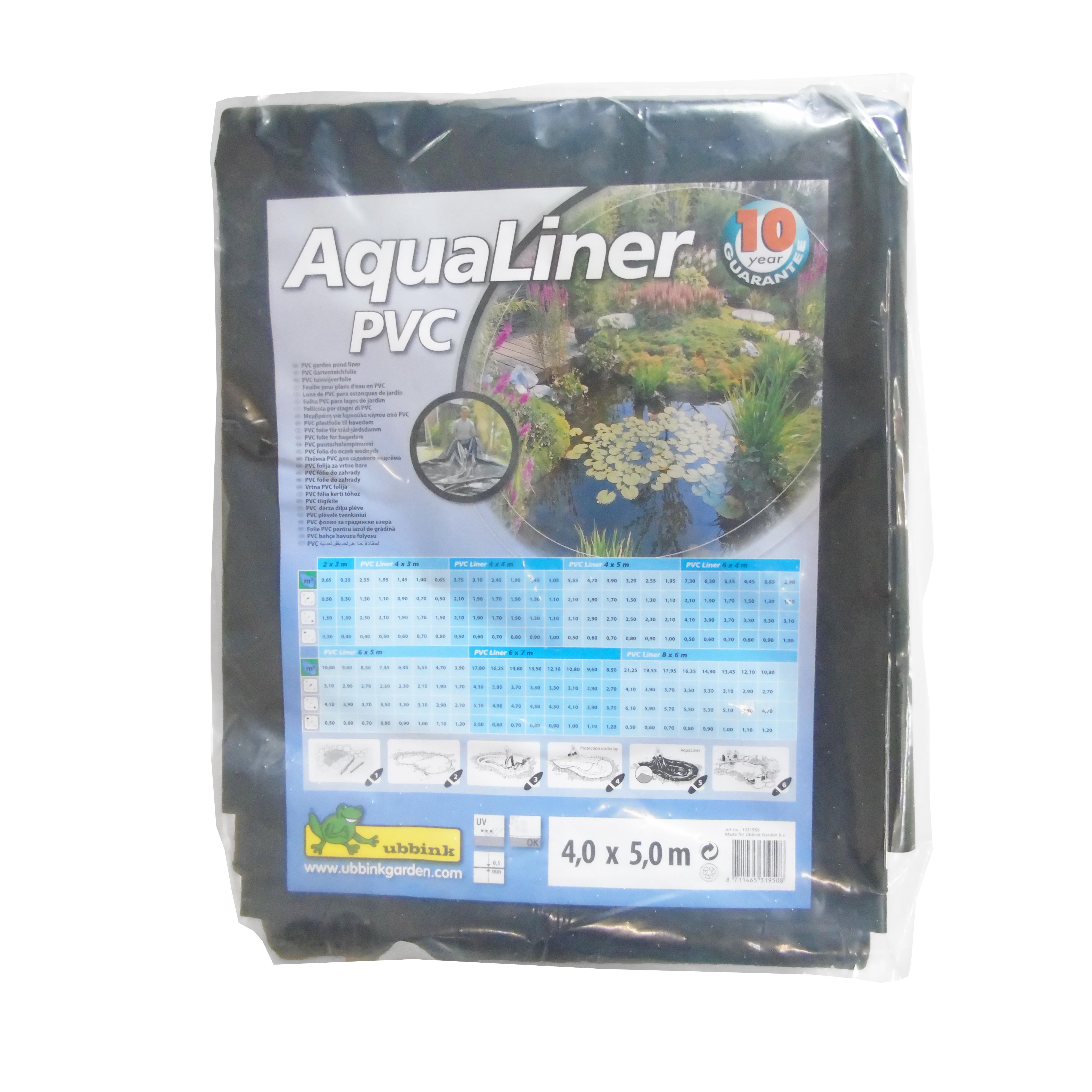 Bâche de bassin Aqualiner PVC 0,5 mm : 2x3m 6m2 Ubbink
