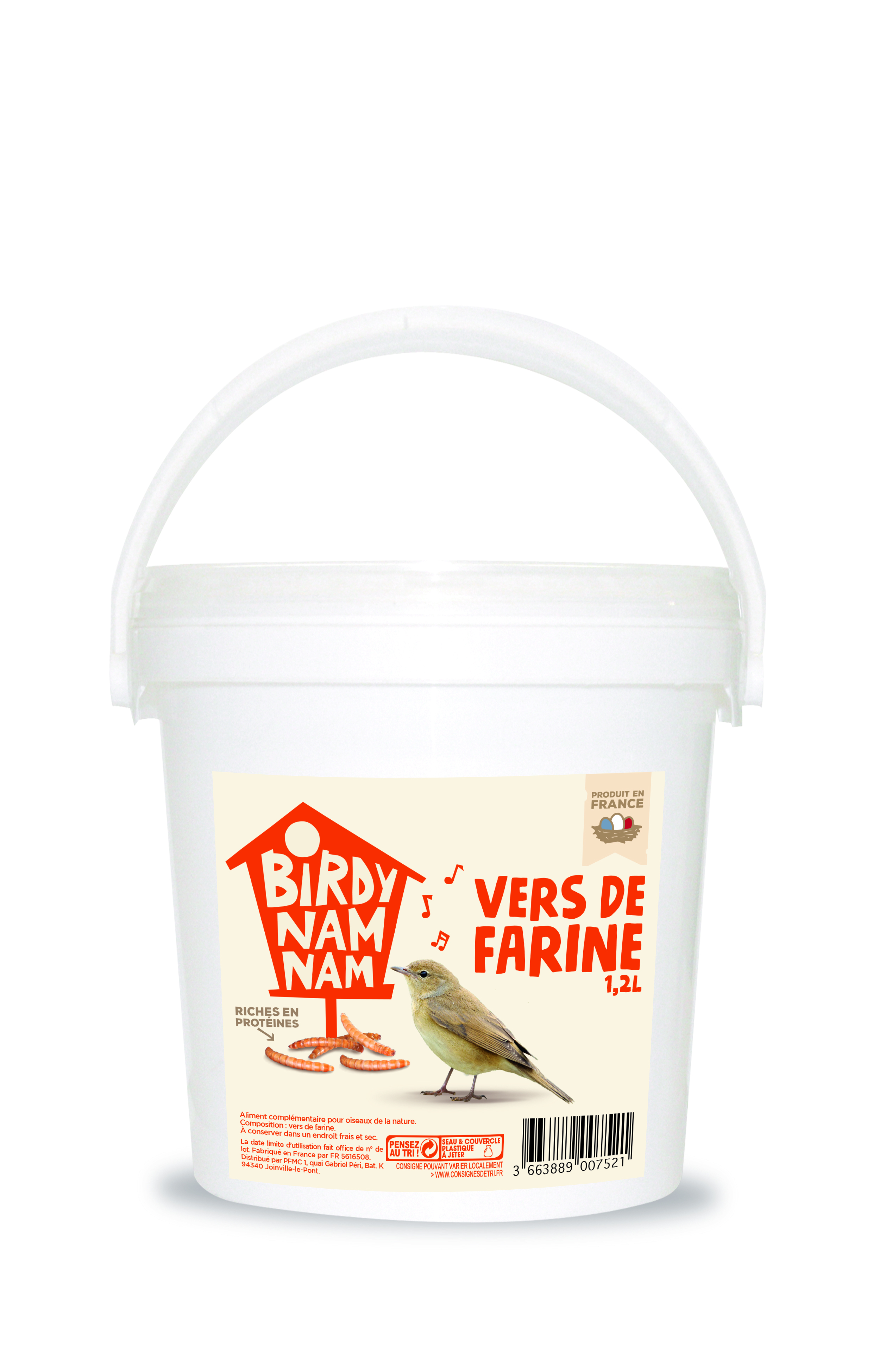 Birdy Nam Nam - Vers de farine 1.20 L. - Jardiland