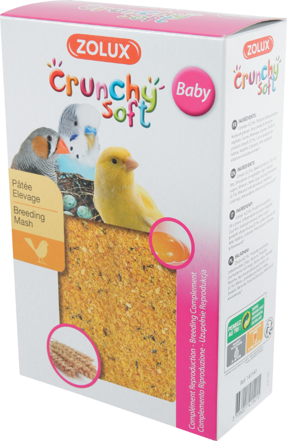 Pâtée d'élevage pour oiseaux domestiques Crunchy soft baby 900 g - Jardiland