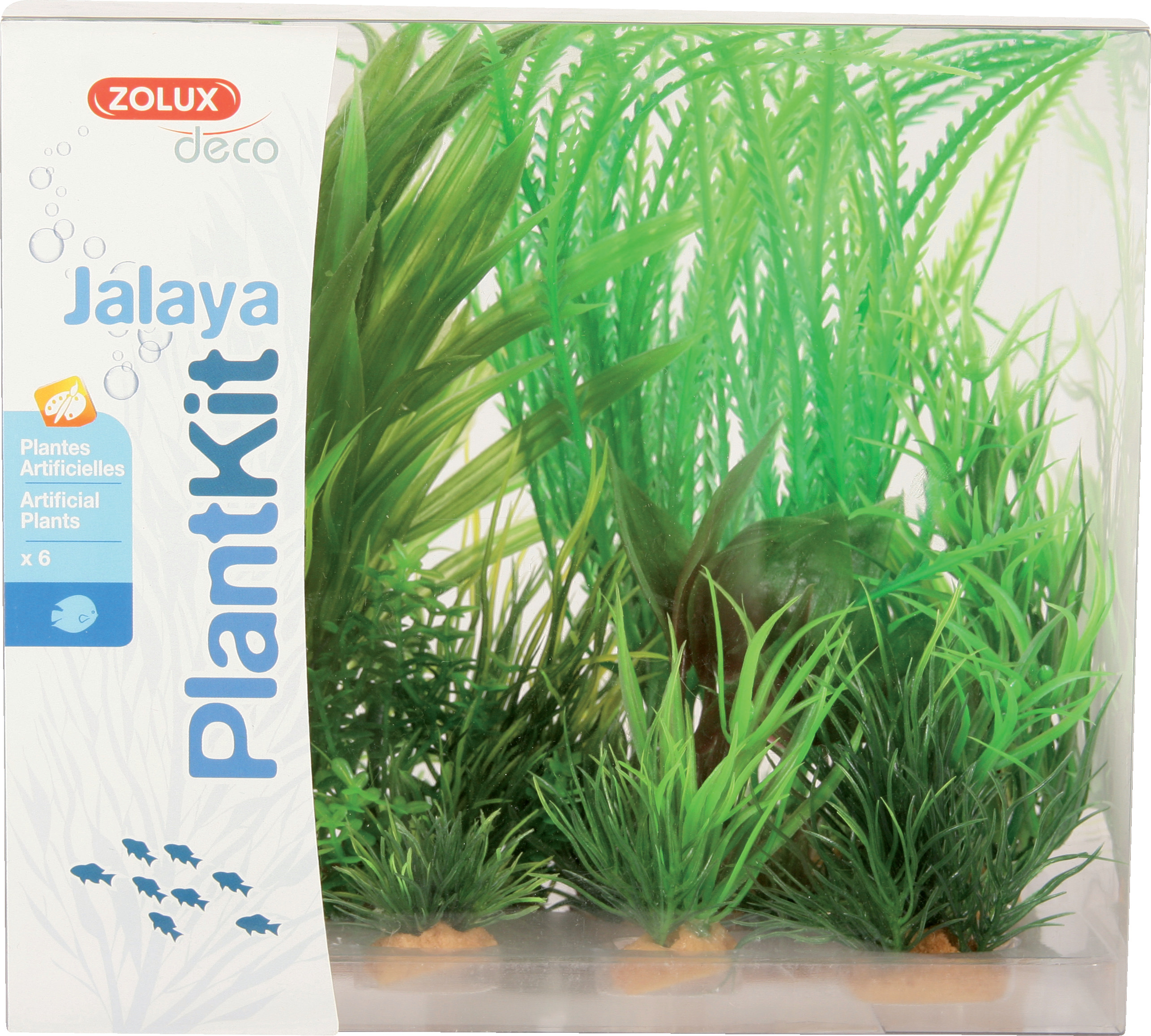 Zolux - Décor roche plantée en polyrésine pour aquarium - H.20 cm - Gamm  vert