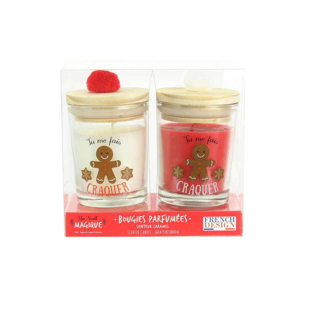 BOUGIE PARFUMEE LA MAGIE DE NOËL - BOUGIES/BOUGIES PARFUMEES 200GR - Les  petits Tricotins de lilly