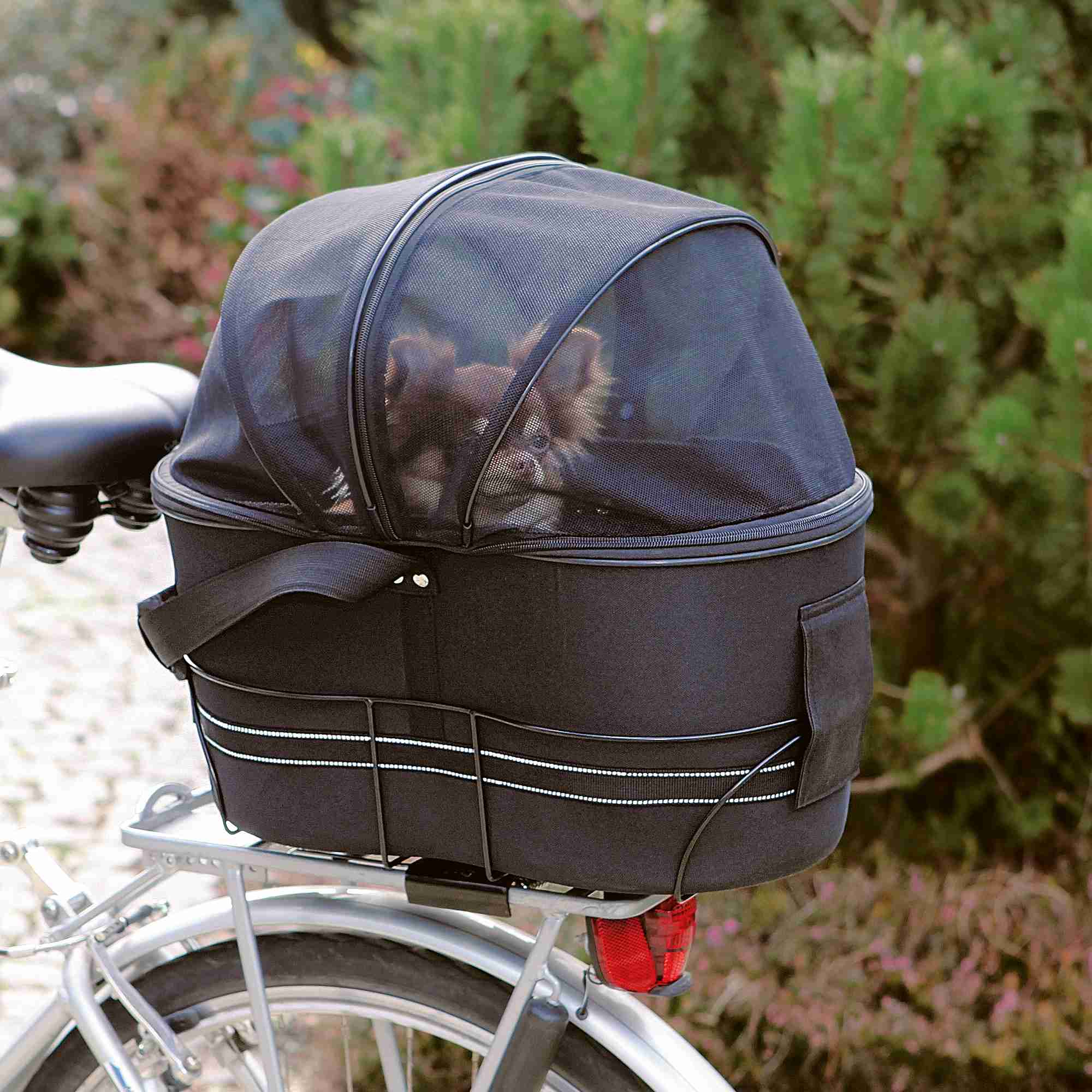 Panier vélo pour transport chien porte bagages larges