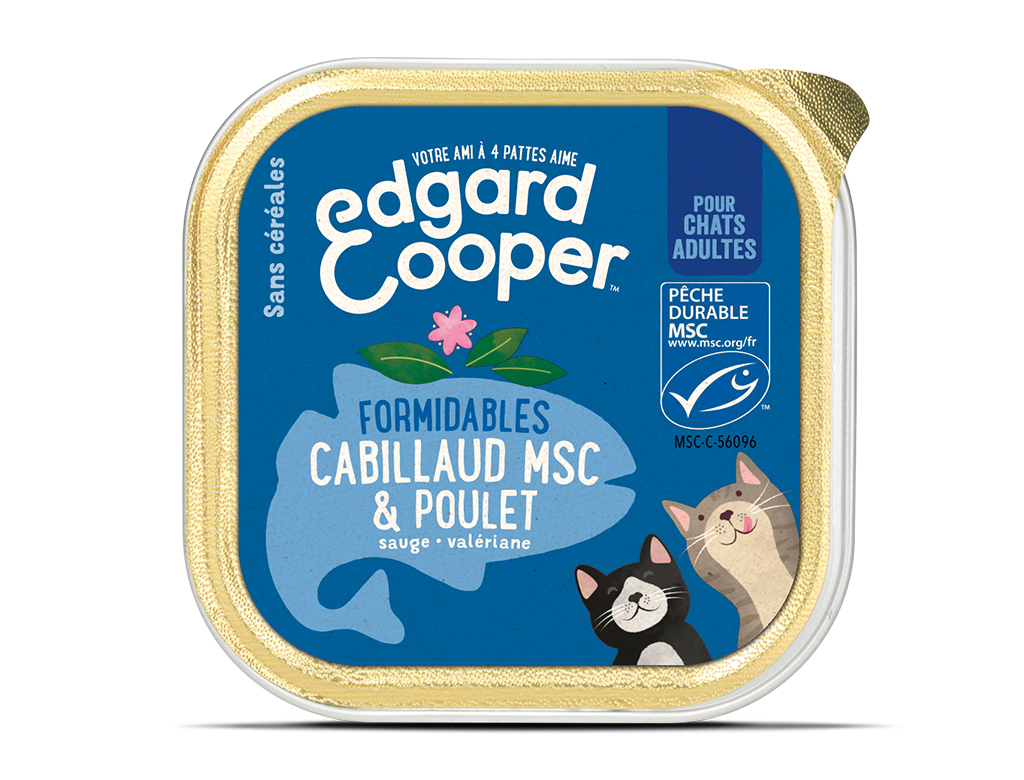Animalerie pour chat : Edgar Cooper - Paté Canard et Poulet - Chaton