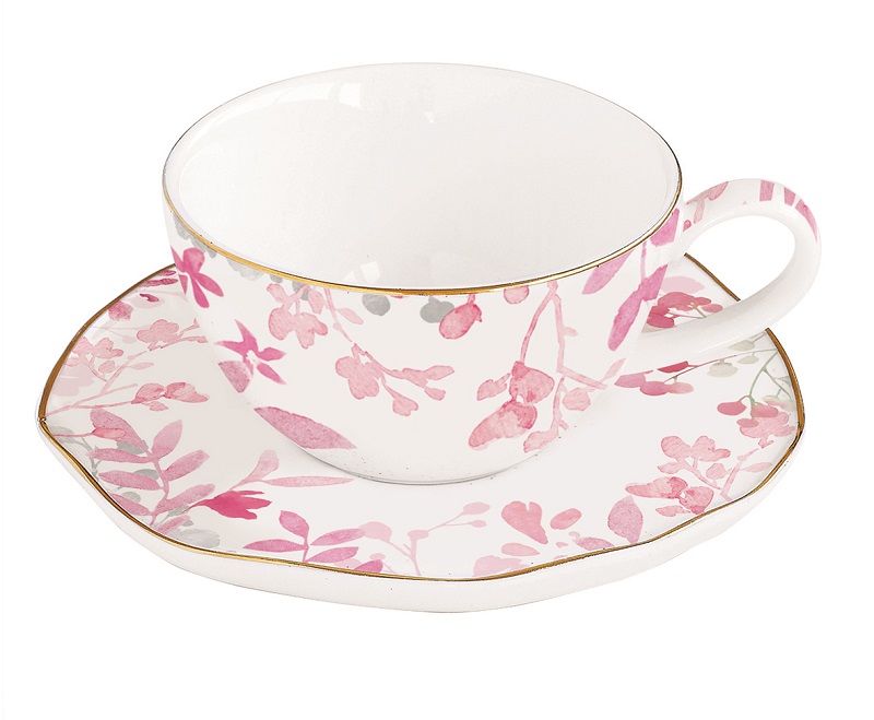 Tasses à café et mugs,Tasse à Café os chine Drinkware porcelaine tasse à  thé Baroque Vintage anniversaire - Type Pink - 400-600ml - Cdiscount Maison