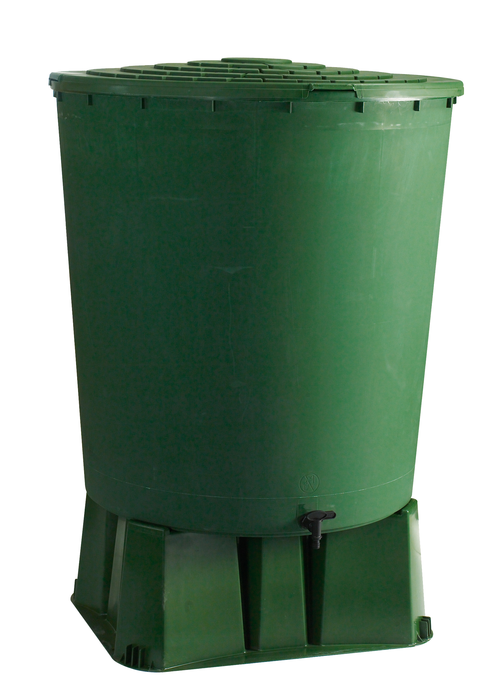 Capi - Récupérateur d'eau Rib noir L.56 x l.56 x H.123 cm - Gamm vert