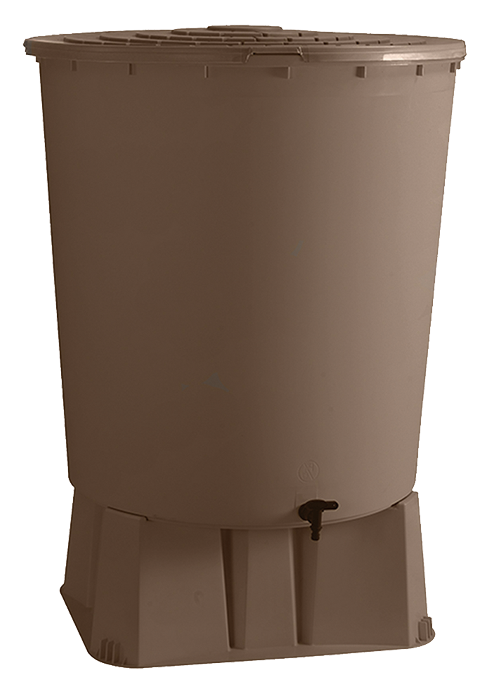 Récupérateur d'eau de pluie rond 200 L (Taupe) - OOGarden