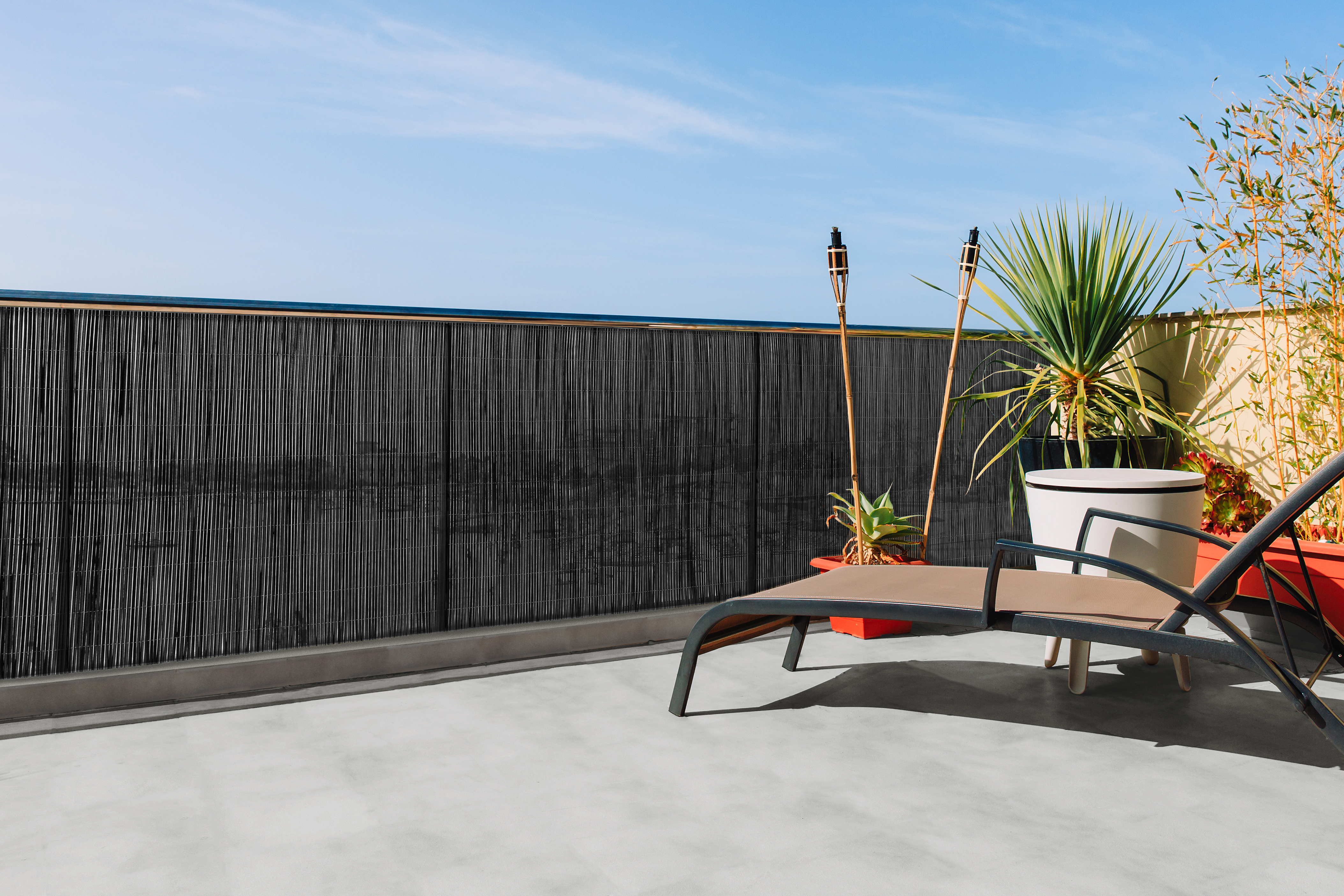 Canisse en PVC Brise Vue résistant,pour le jardin, Balcon ou terrasse,Bambou,120  x 400 cm