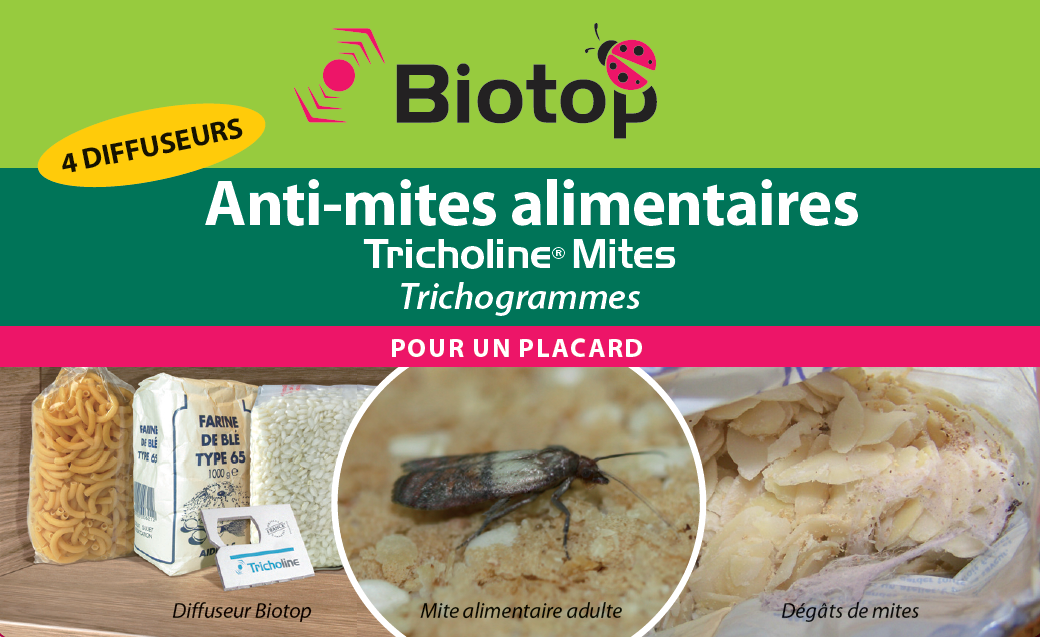 Biotop - Anti-mites alimentaires trichogrammes x4 diff - Gamm vert
