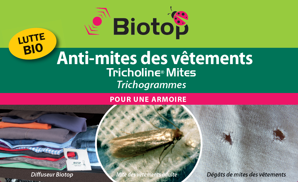 Biotop - Anti-mites des vêtements trichogrammes x4 diff