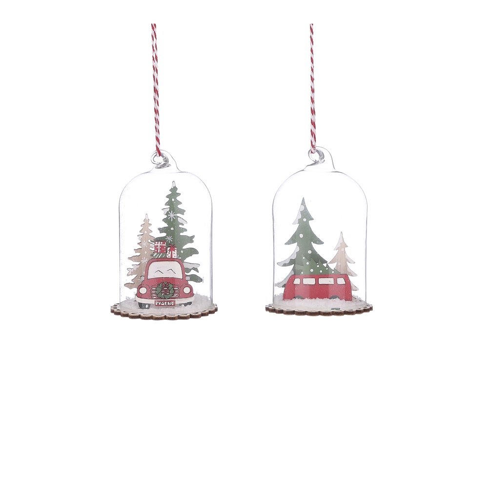 House of Seasons - Ornement Voiture Rouge - H.10 x Ø.7 cm - Jardiland