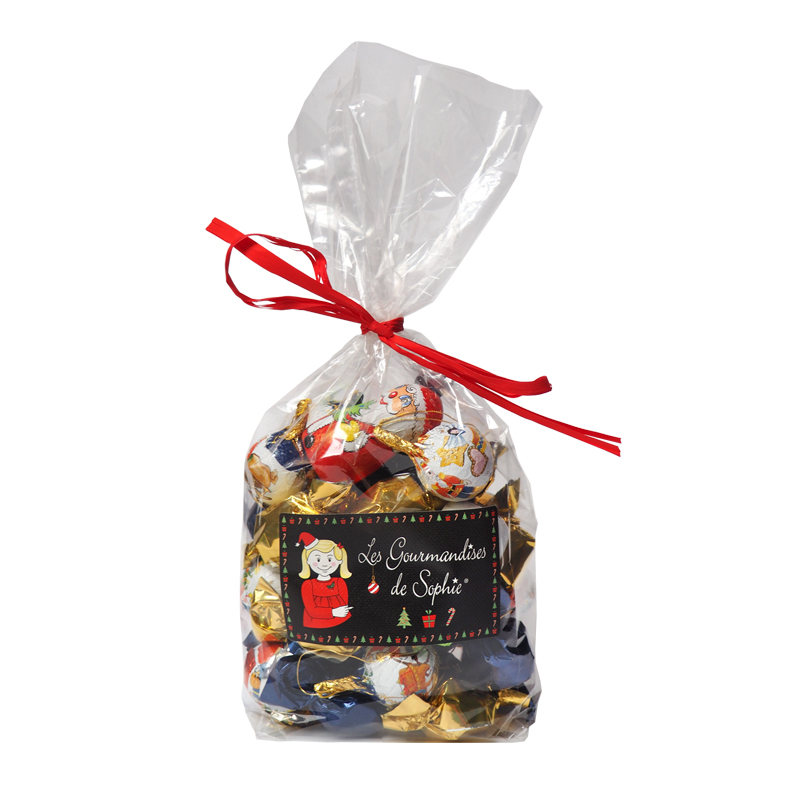 Sachet noël tout chocolat 100g Promo - Issus du commerce équitable –  avecPère Noë 60g - Chocodidas