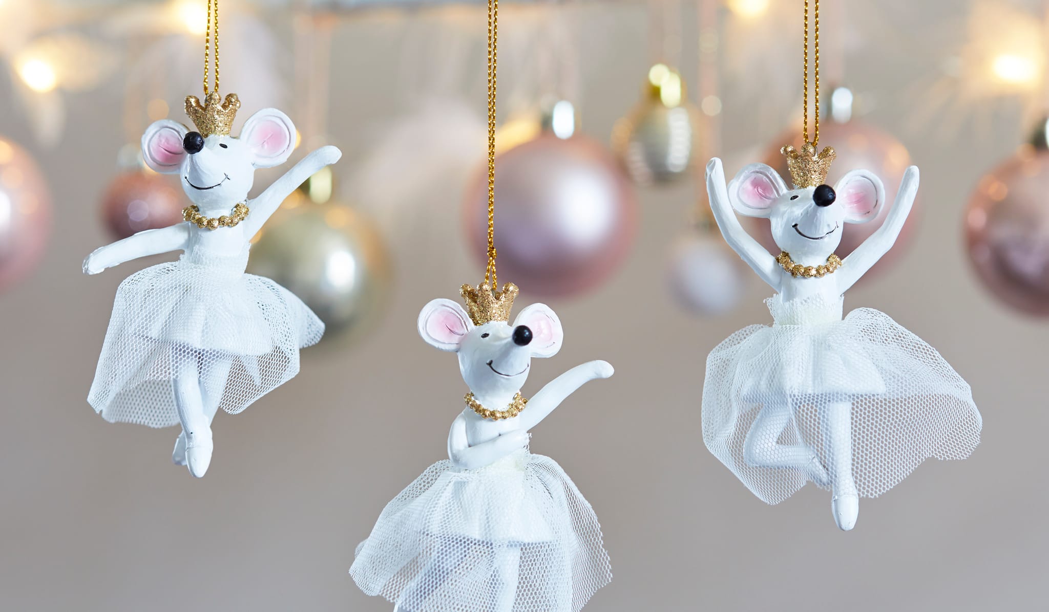 Décoration De Noël Souris Danseuses - Figurines Timstor - Lot Festif