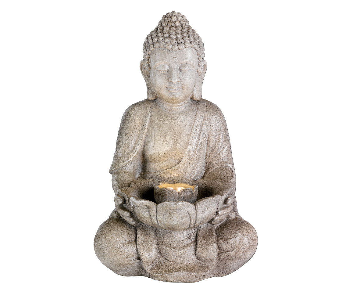 Fontaine extérieure lumineuse Bouddha, vente au meilleur prix