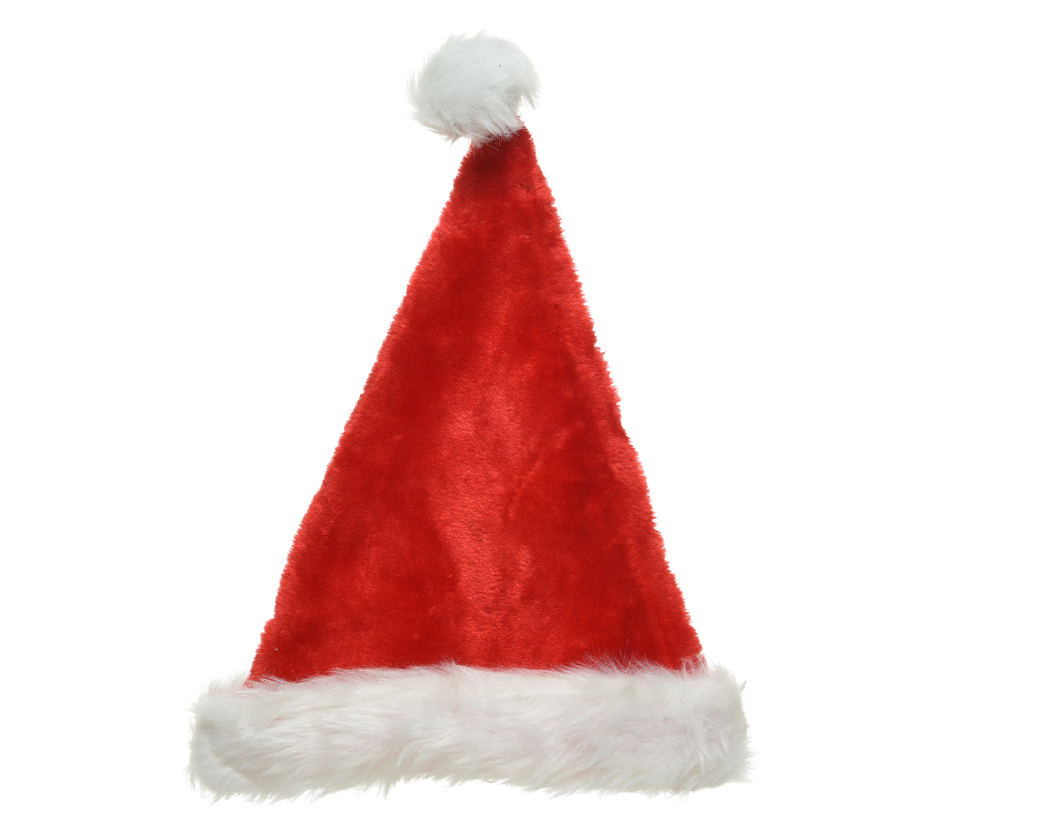 Bonnet adulte de Noël rouge et blanc en feutrine REF/68005