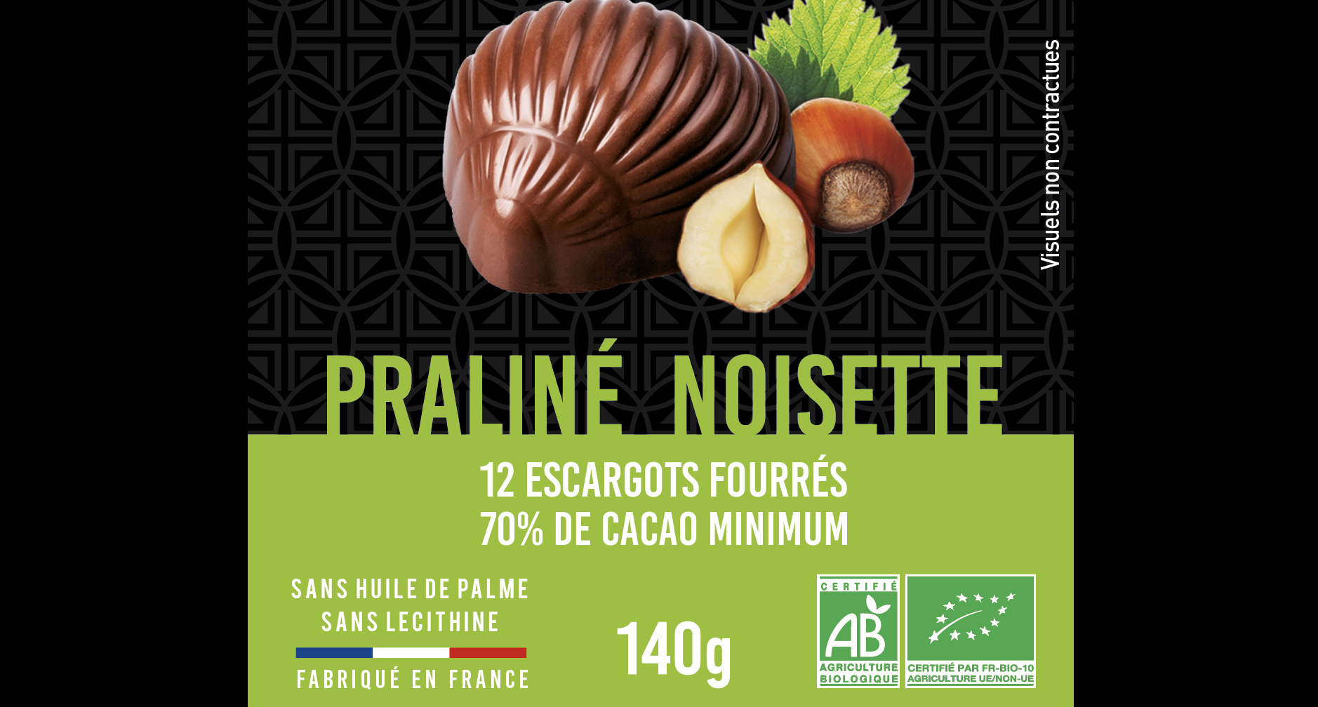 Les 2 ballotins escargots en chocolat bio - Boutique-muco.com