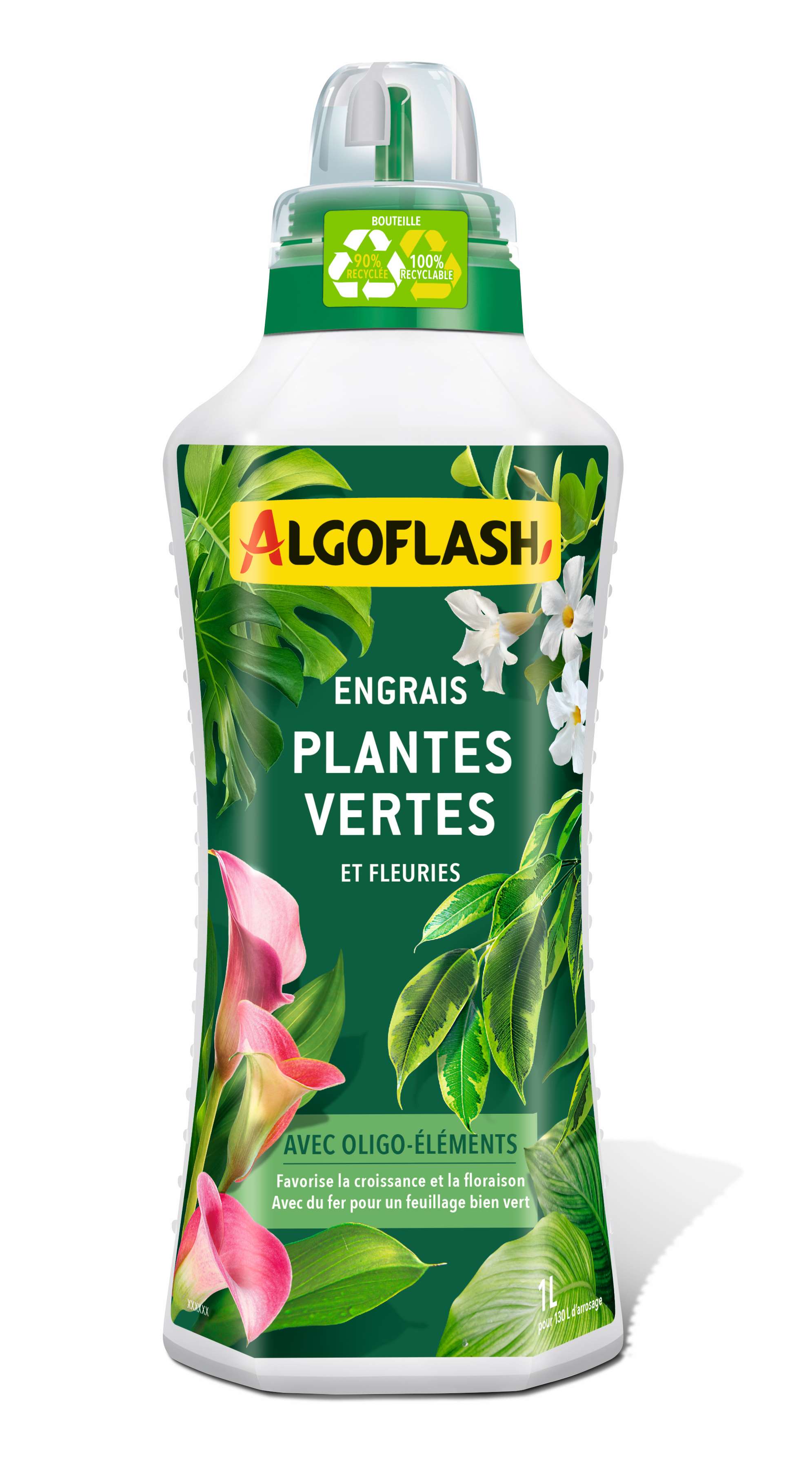 Algoflash - Engrais Plantes Vertes et Plantes Fleuries 1 L