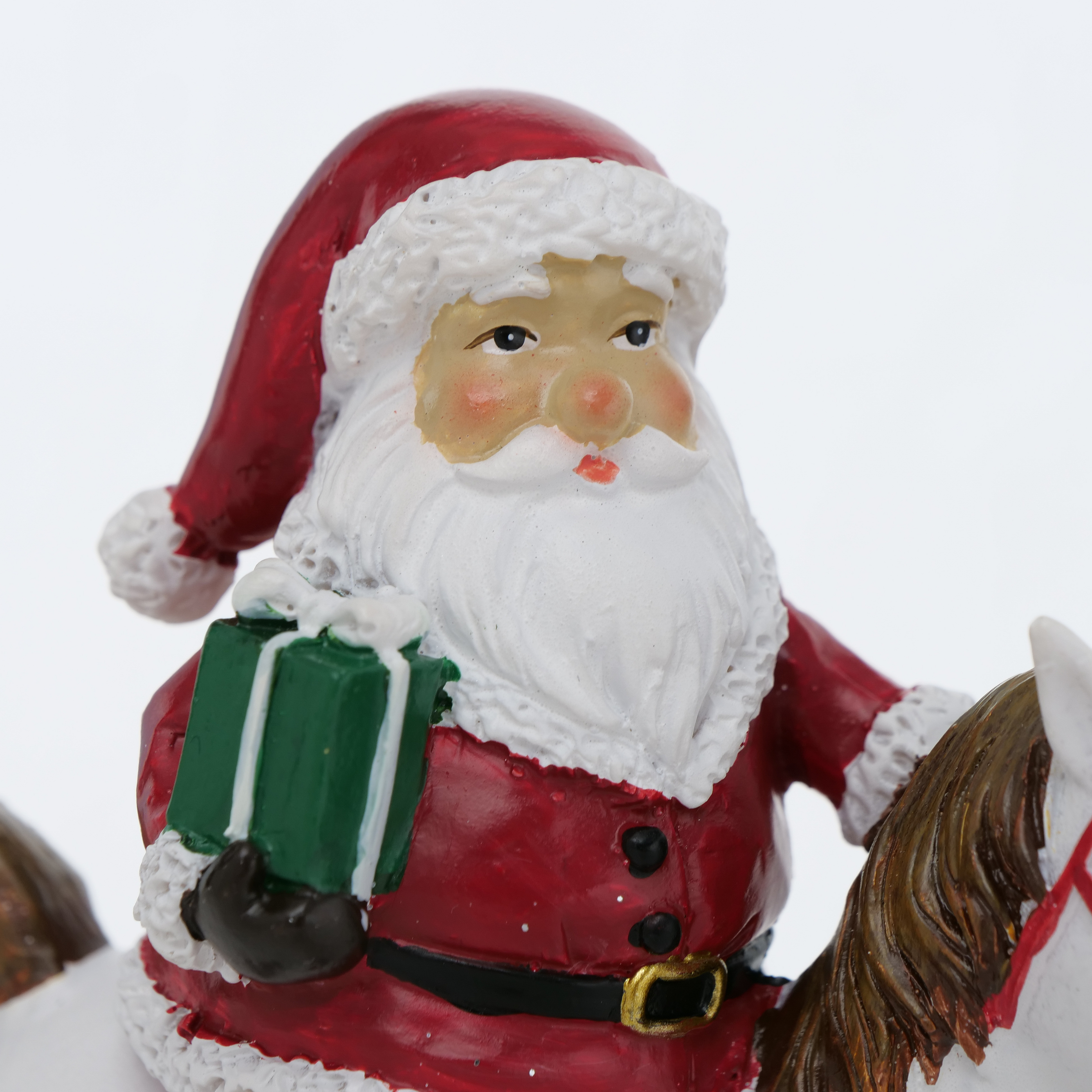 Figurine Père Noël en bois barbe grise Boltze - La déco 2B