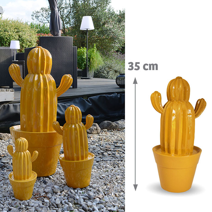 Cactus extérieur - Réaliste Acrylique Piquet Cactus Décor Résistant Aux  Intempéries - Cadeau Pendaison crémaillère Panneau Jardin Anti-décoloration