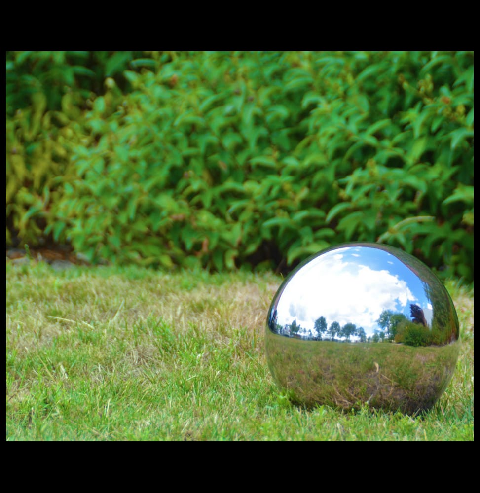 Balles D'observation Pour Jardin, 25,4 Cm, Globe D En Acier Inoxydable Sphere Reflechissante A 360 Globe De Jardin Creux Pour Jardin Et Terrasse
