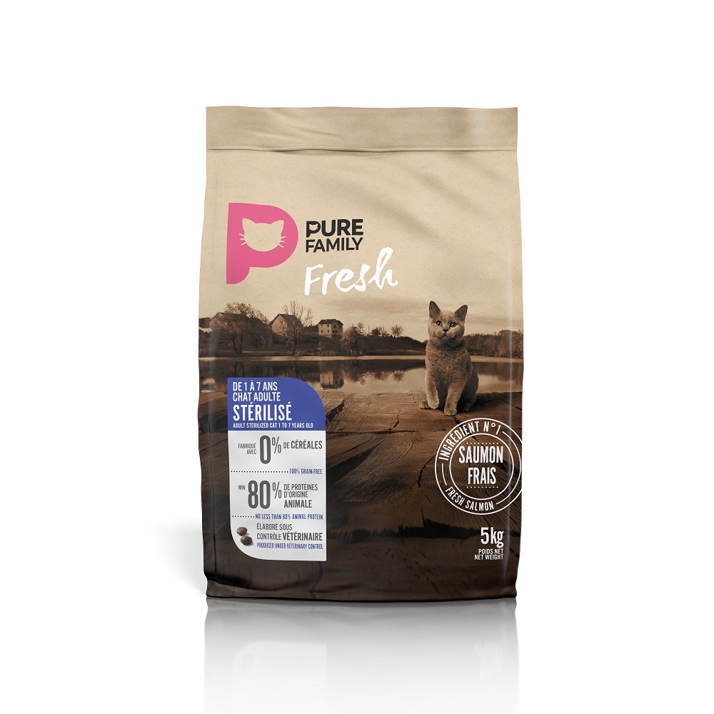 Pure Family Fresh - Croquettes pour chats adultes stérilisés 2 kg -  Jardiland