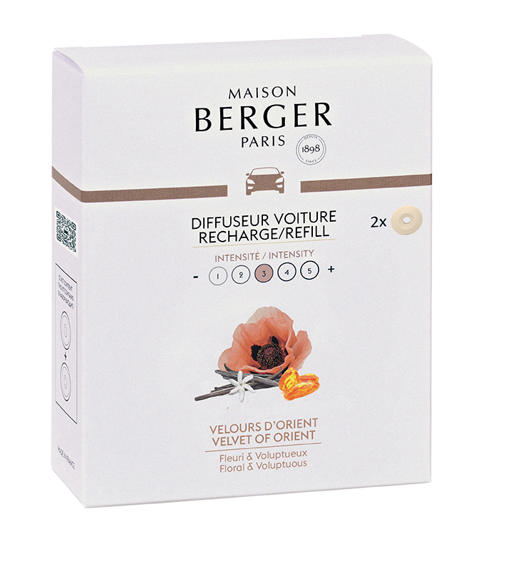 Maison Berger - Recharge voiture Parfum Velours d'Orient x2 - Gamm