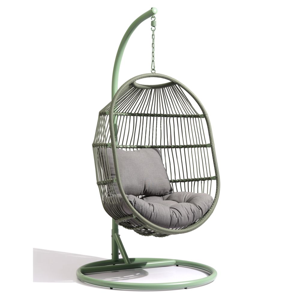 Decoris - Chaise hamac à suspendre Noir Ø.82 x H.123 cm - Jardiland