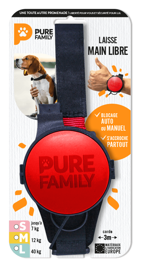 Pure Family - Laisse main libre Rouge M