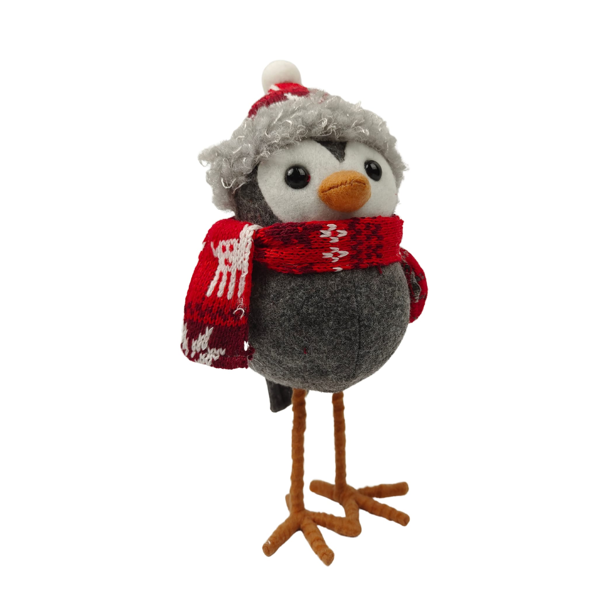 Décoration oiseau à poser Rouge 17 cm- Ecloz