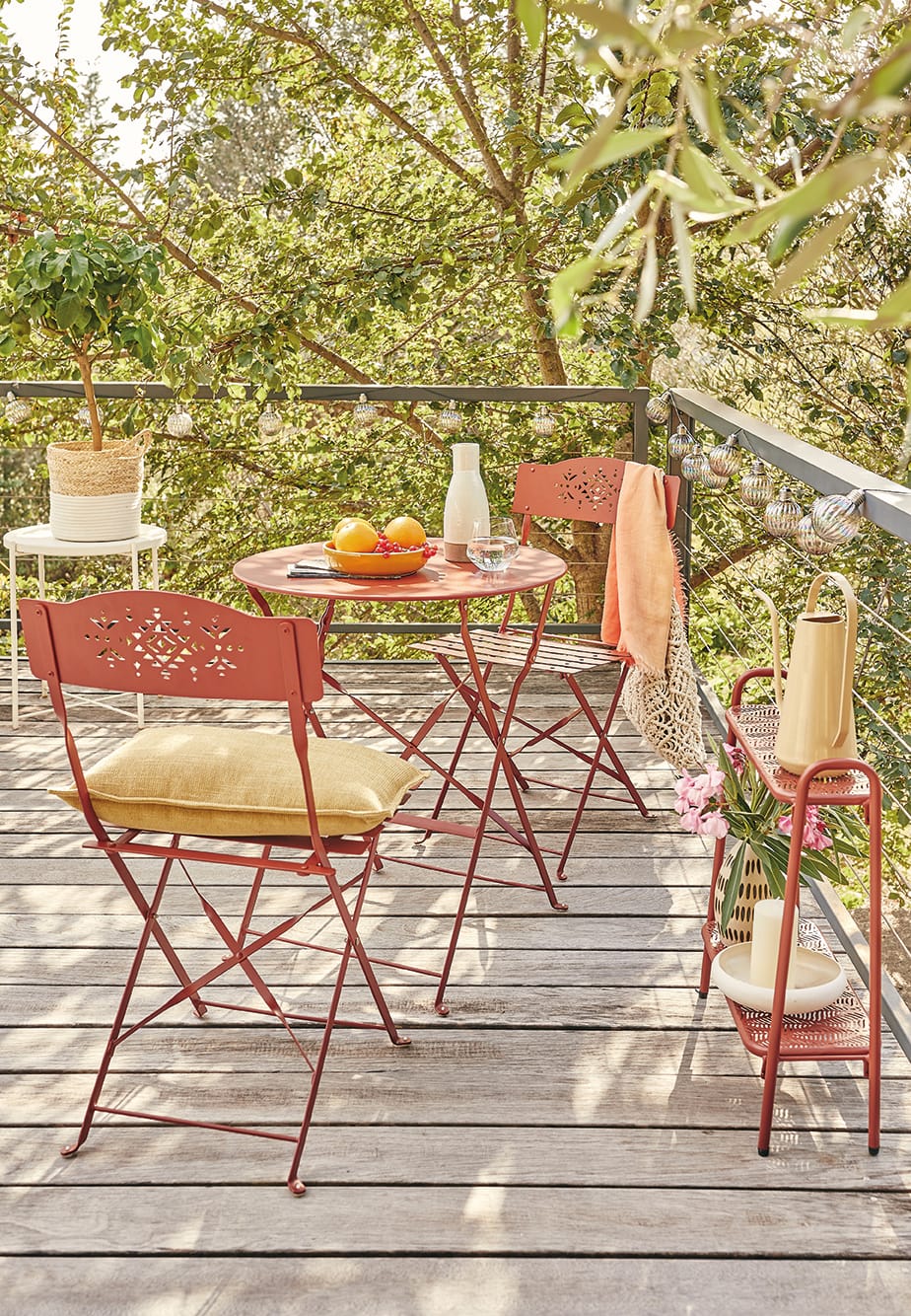 Salon balcon 2 personnes Kuzko rouille ECLOZ