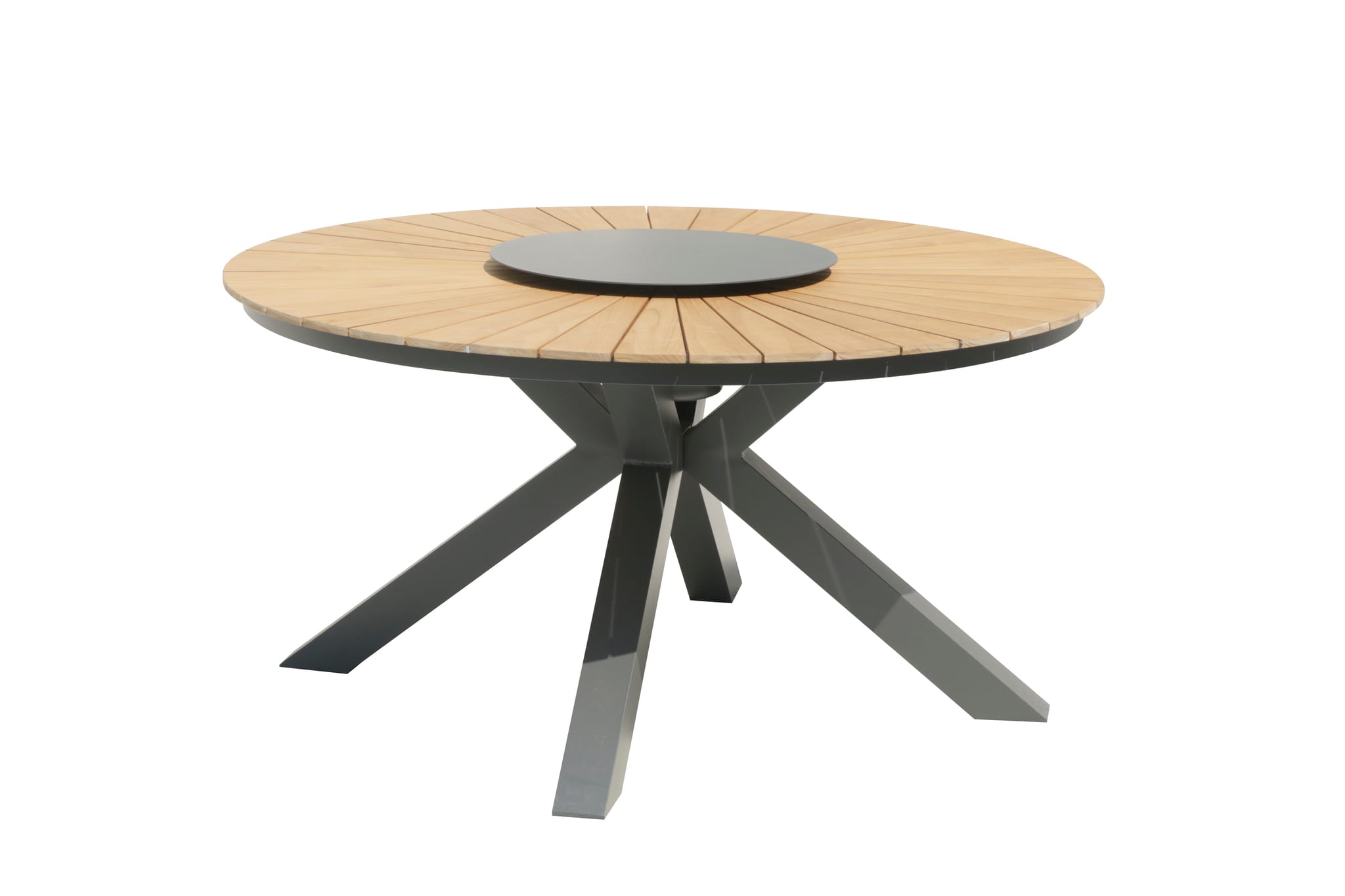 Table de jardin ronde végétalisable teck 6 personnes Flo ECLOZ