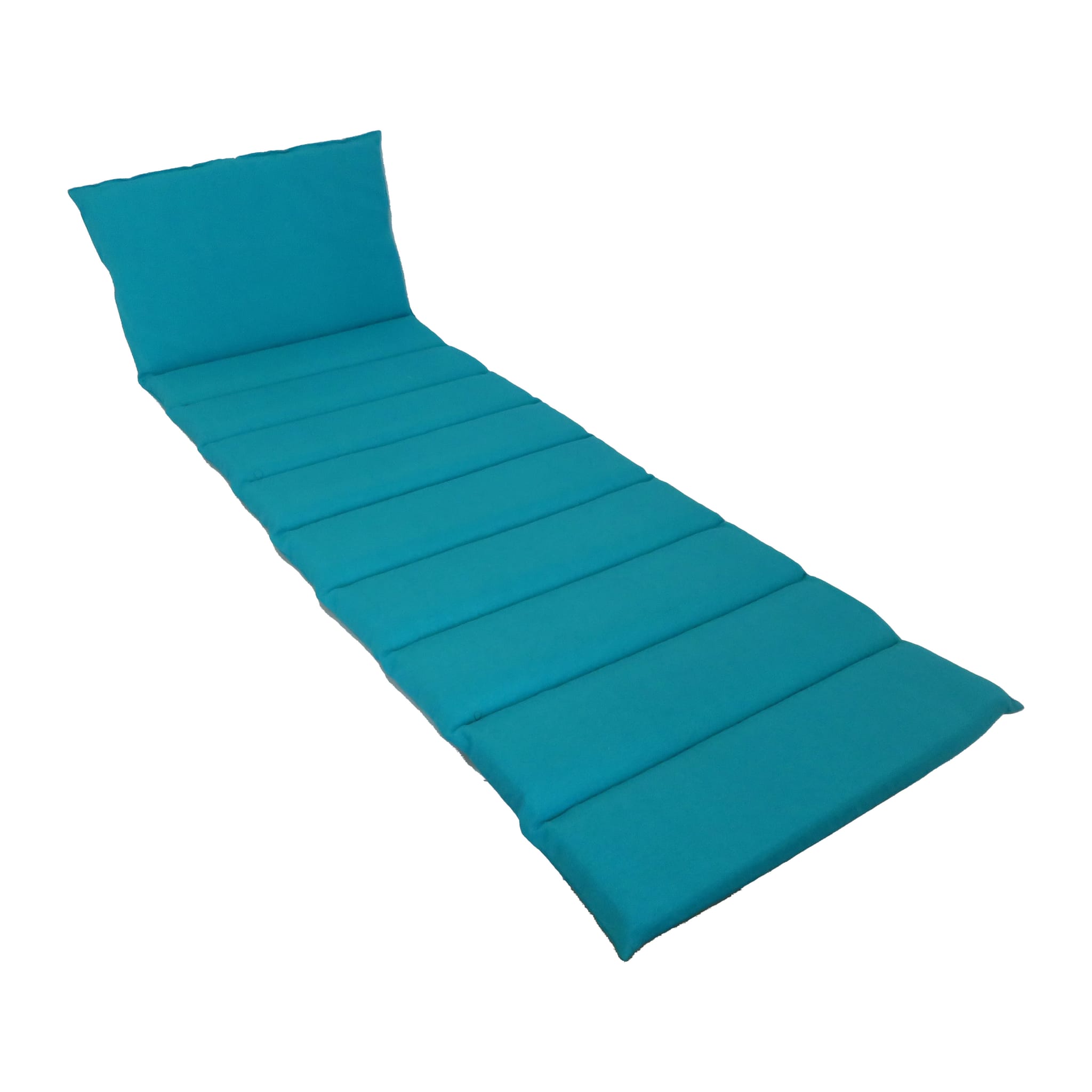 Coussin bain de soleil imperméable 185x55cm polycoton turquoise ECLOZ