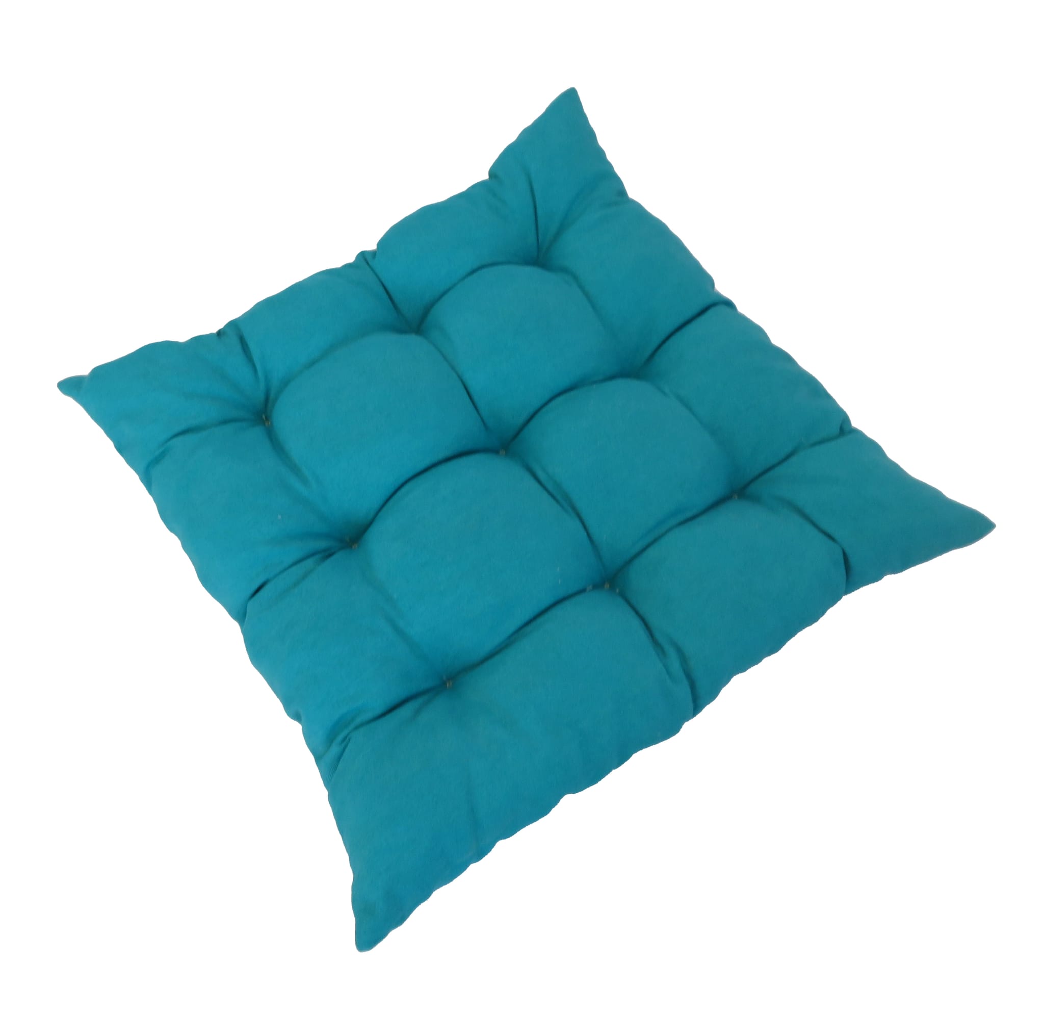 Galette de chaise d'extérieur 46x46cm turquoise ECLOZ