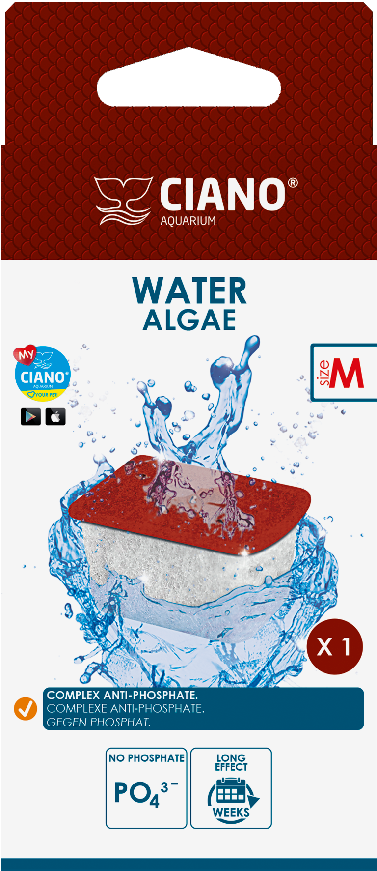 CIANO Water Algae Taille S Cartouche anti-algues pour aquarium