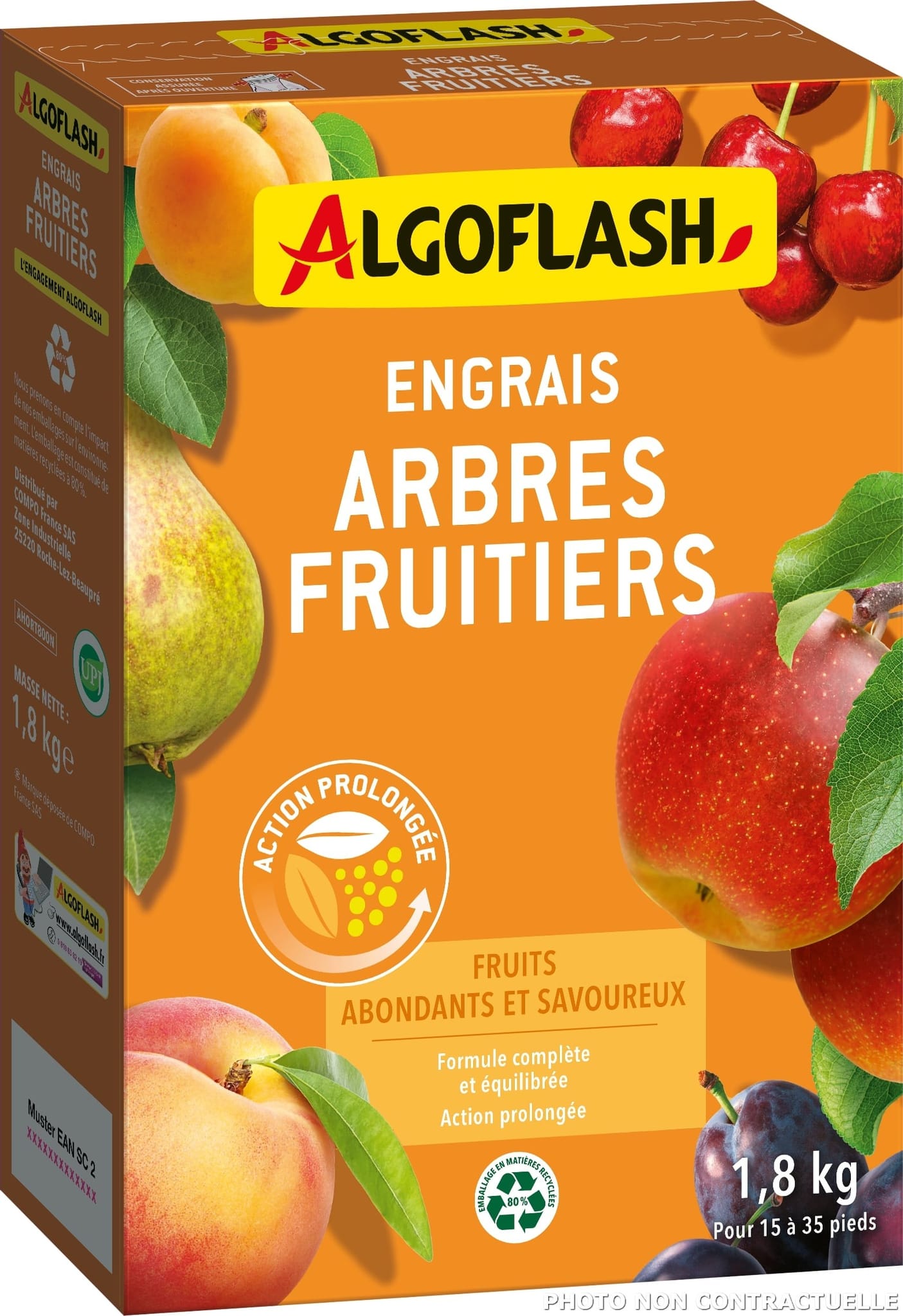 Engrais arbres fruitiers action prolongée 1,8 kg - Algoflash